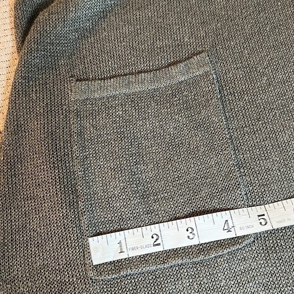 J.Jill linen blend longline lightweight front pockets split hems cardigan - Picture 16 of 16